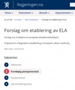 Forslag om etablering av ELA