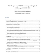 Arbeids- og sosialpolitikk i EU – status og utviklingstrekk 2. halvår 2021